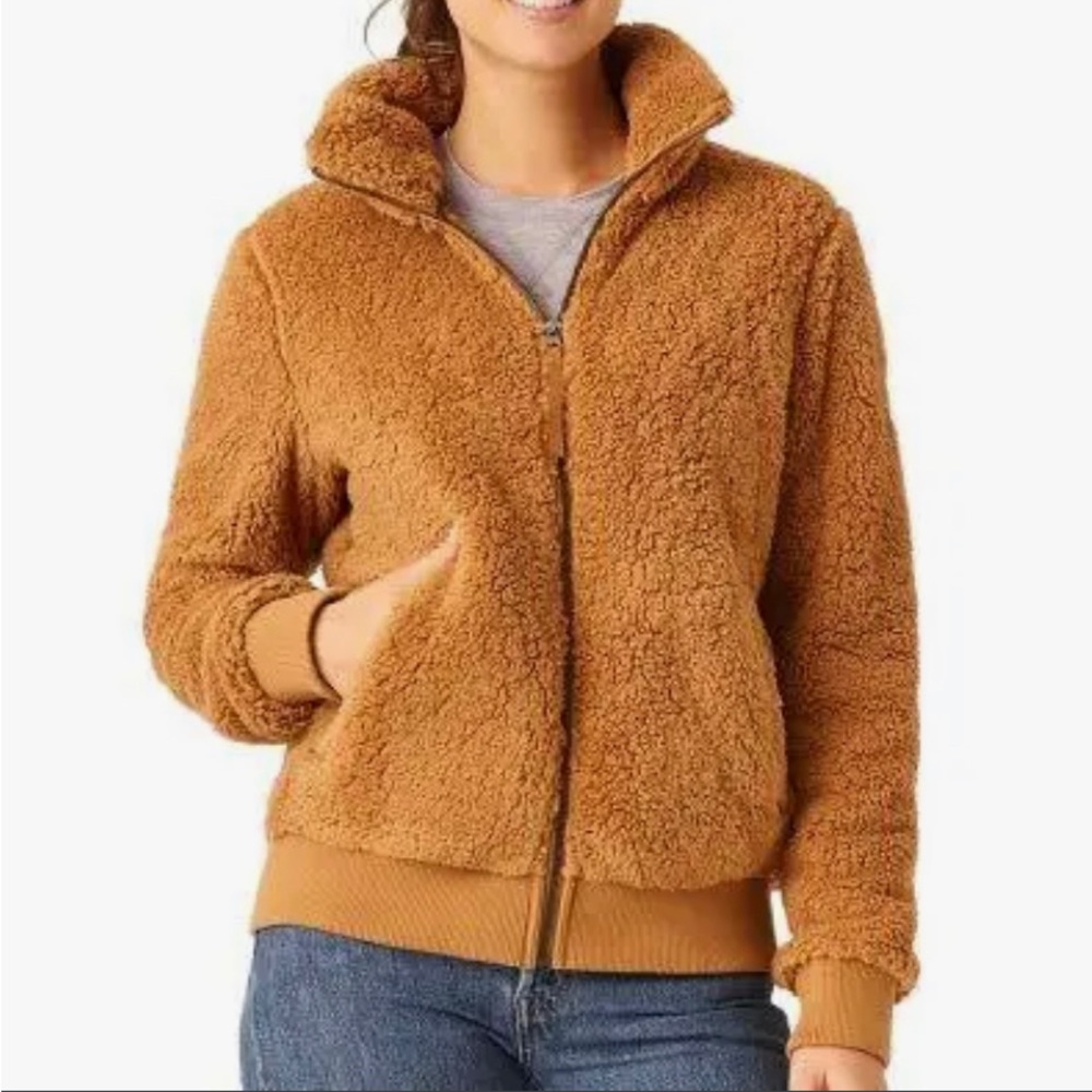 Free Country Women's Cozy Double Faced Plush Butter Pile Jacket (Camel)